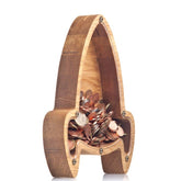 Wooden Animal Coin Bank with ROCKET, Designs for Desktop Ornament, Coin Storage Tank, and Money Saving