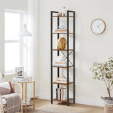 Slim Vertical Bookshelf - Space-Efficient Storage Solution