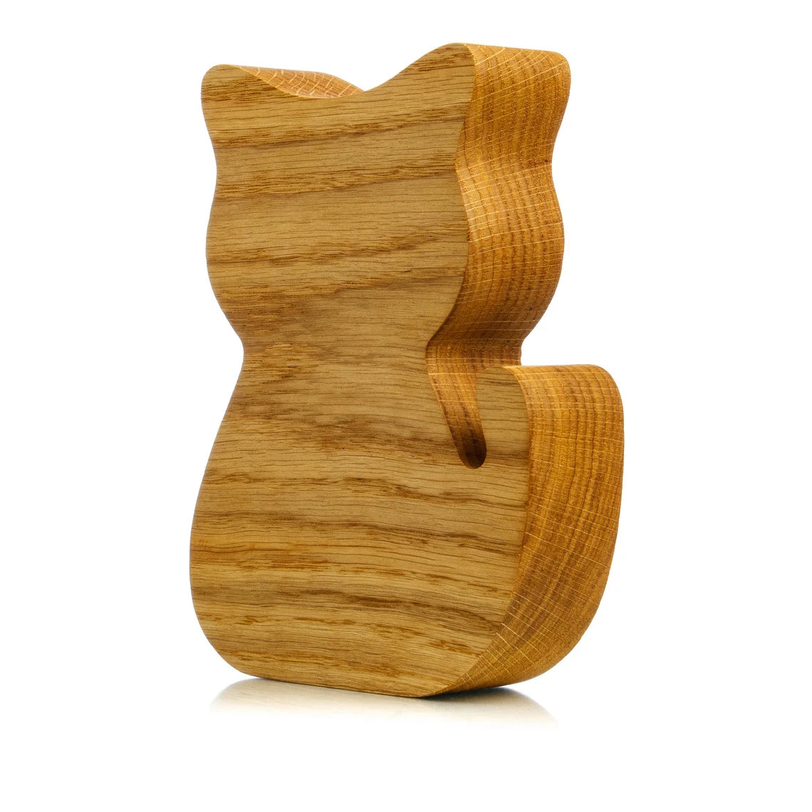 ZOLA Wooden Animal Coin Bank with CAT, Designs for Desktop Ornament, Coin Storage Tank, and Money Saving