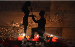 Decorative Love Rose Metal Candle Holder