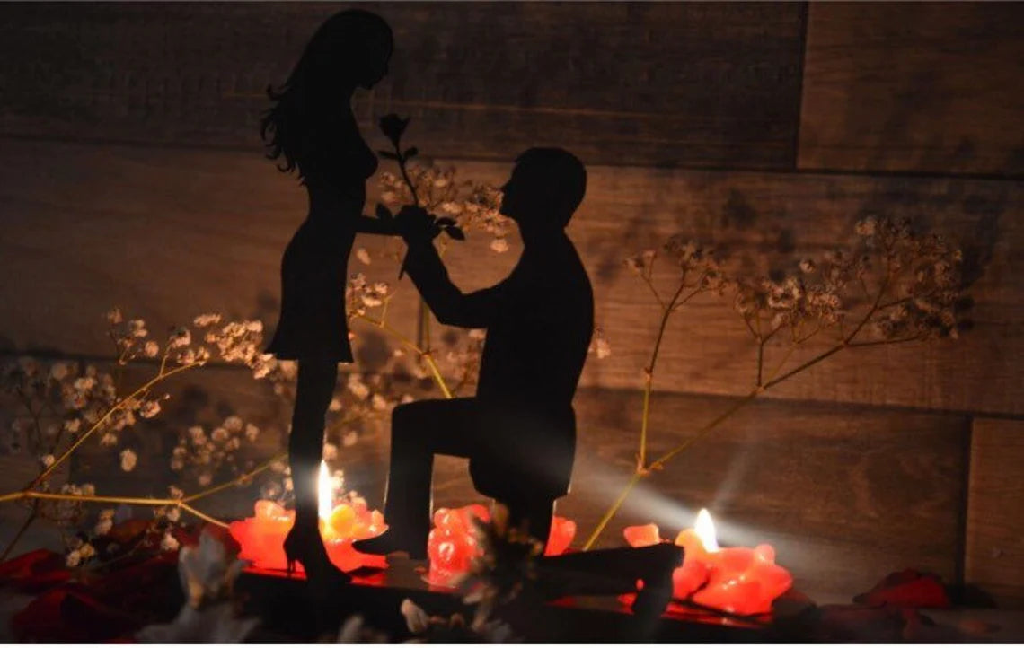 Decorative Love Rose Metal Candle Holder