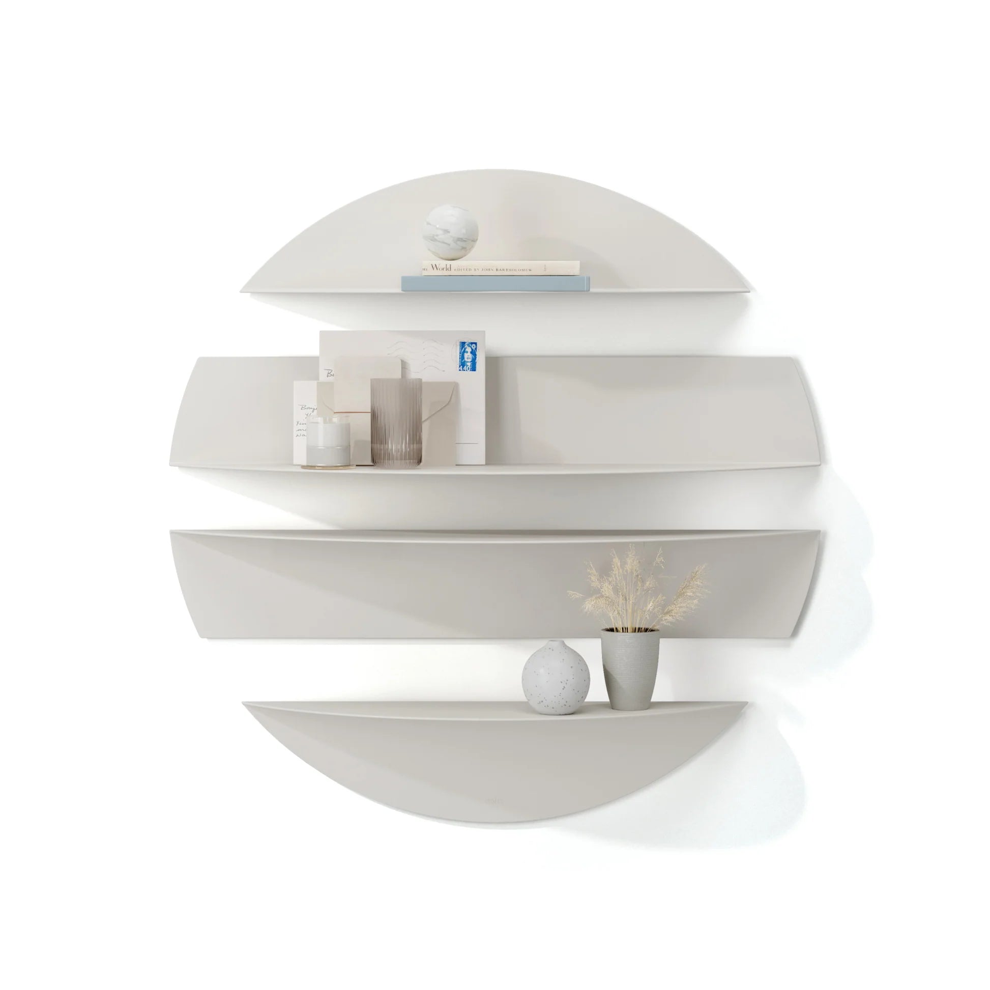 SOLARIS - Decorative Metal Wall Shelves Set with Floating Design