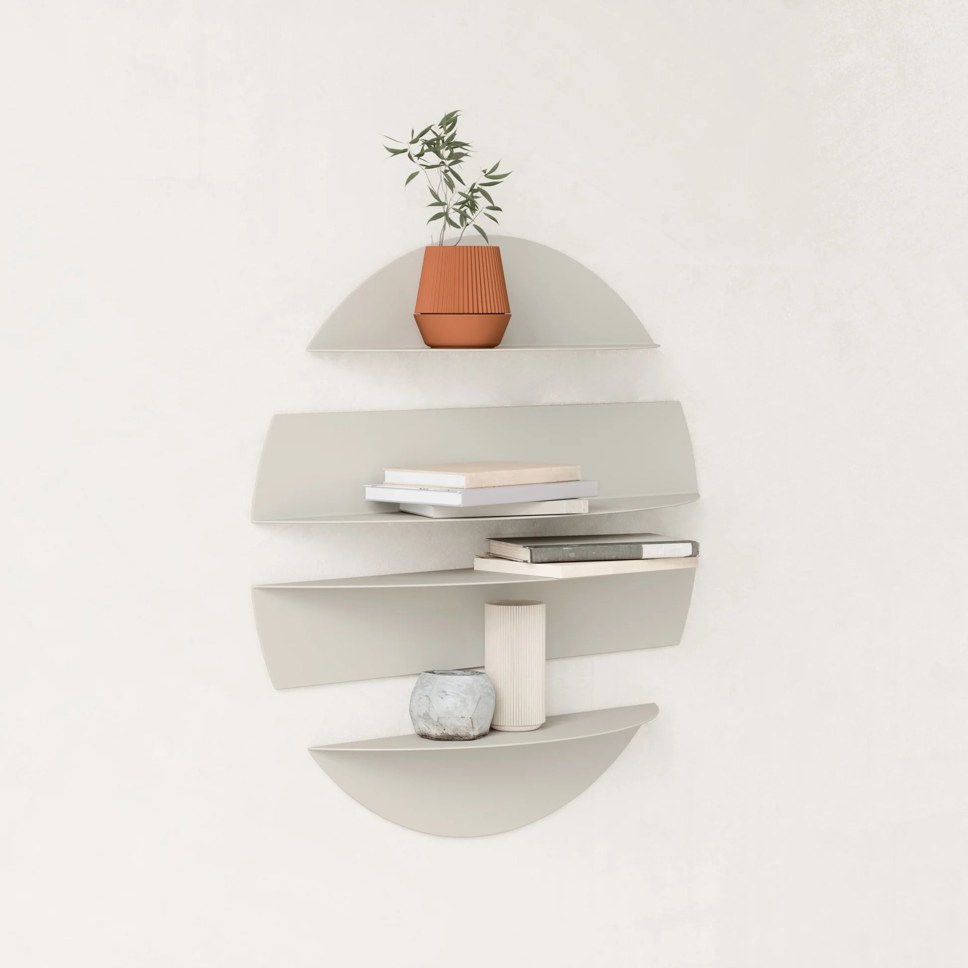 SOLARIS - Decorative Metal Wall Shelves Set with Floating Design