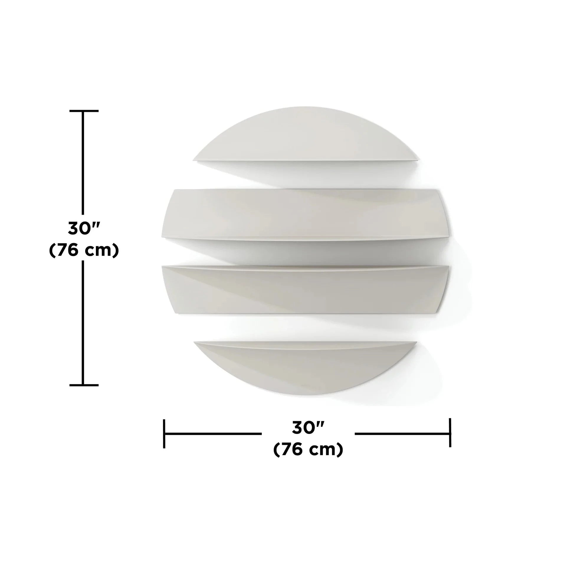 SOLARIS - Decorative Metal Wall Shelves Set with Floating Design