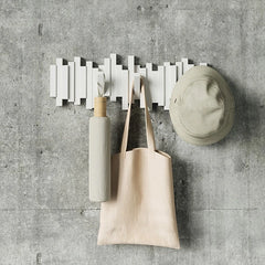 Sticks Wall Mounted Coat Rack - BLACK