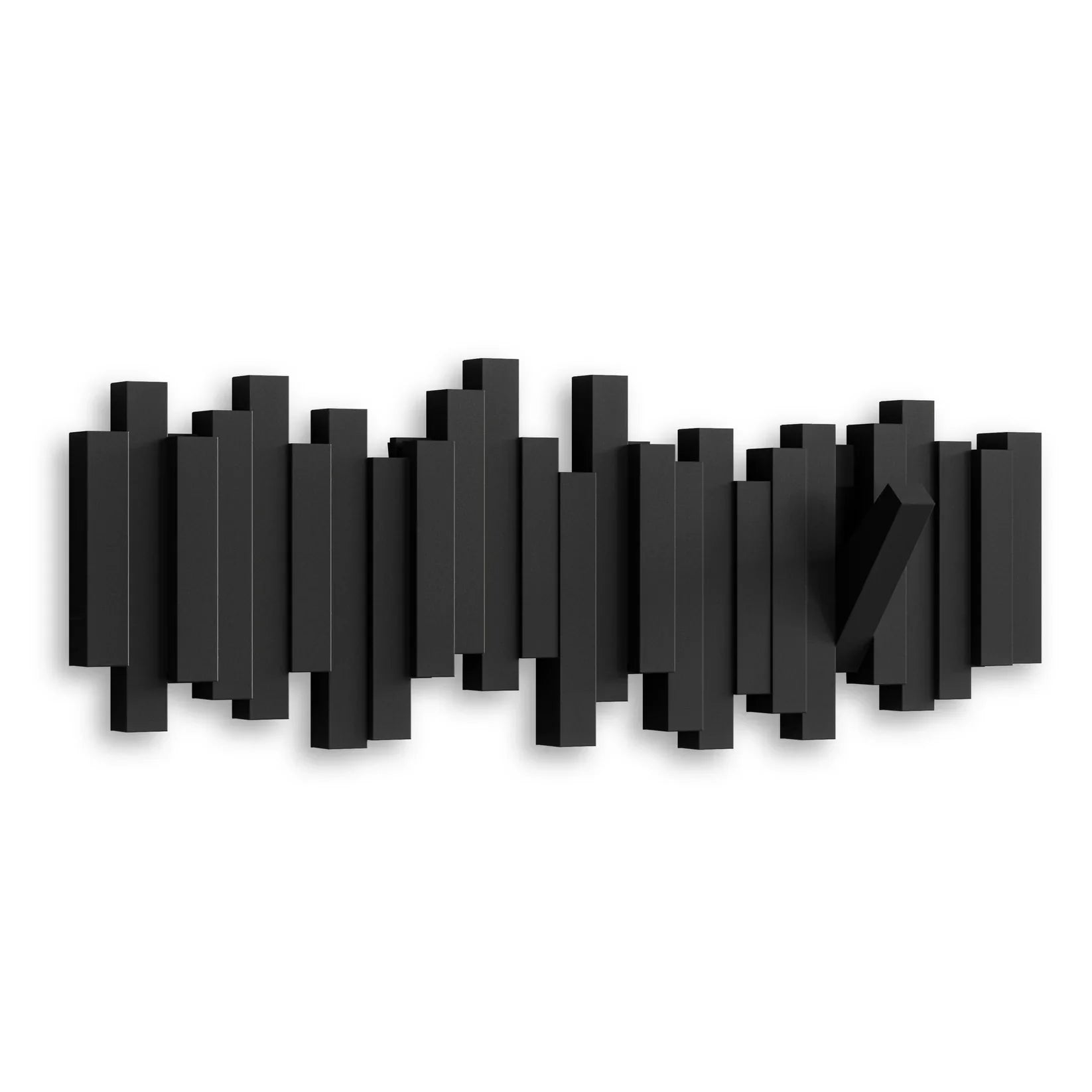 Sticks Wall Mounted Coat Rack - BLACK