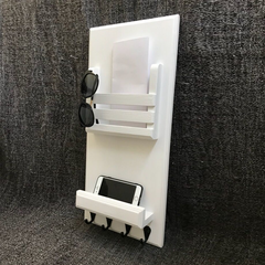 White Wooden Sliding Electrical Panel Cover