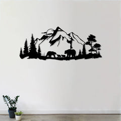 Wildlife Forest Wall Decor with Bear Theme - Perfect for Nature Lovers and Animal Enthusiasts as Wall Hangings or Gifts
