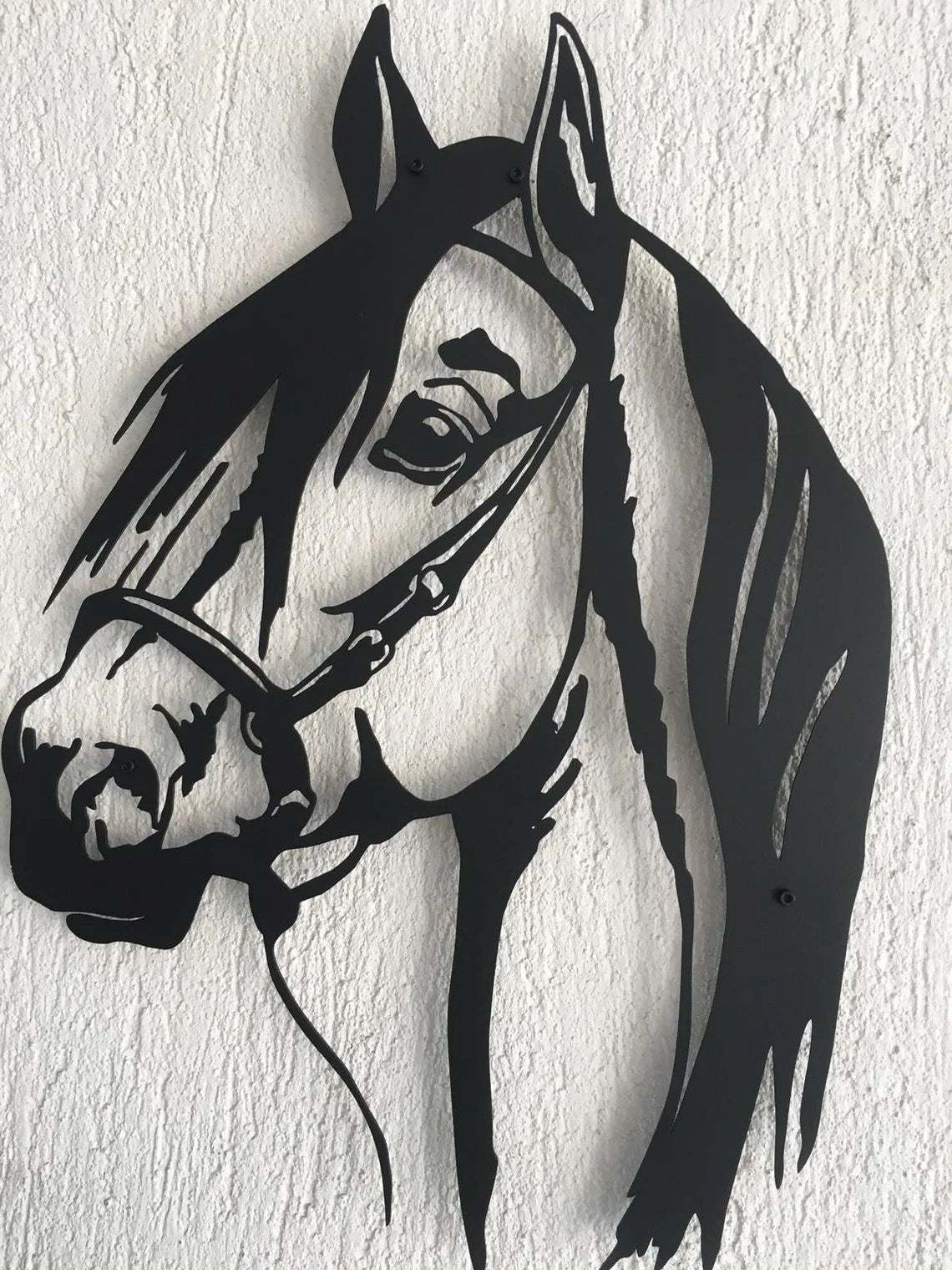 Metal Horse Face Wall Decor
