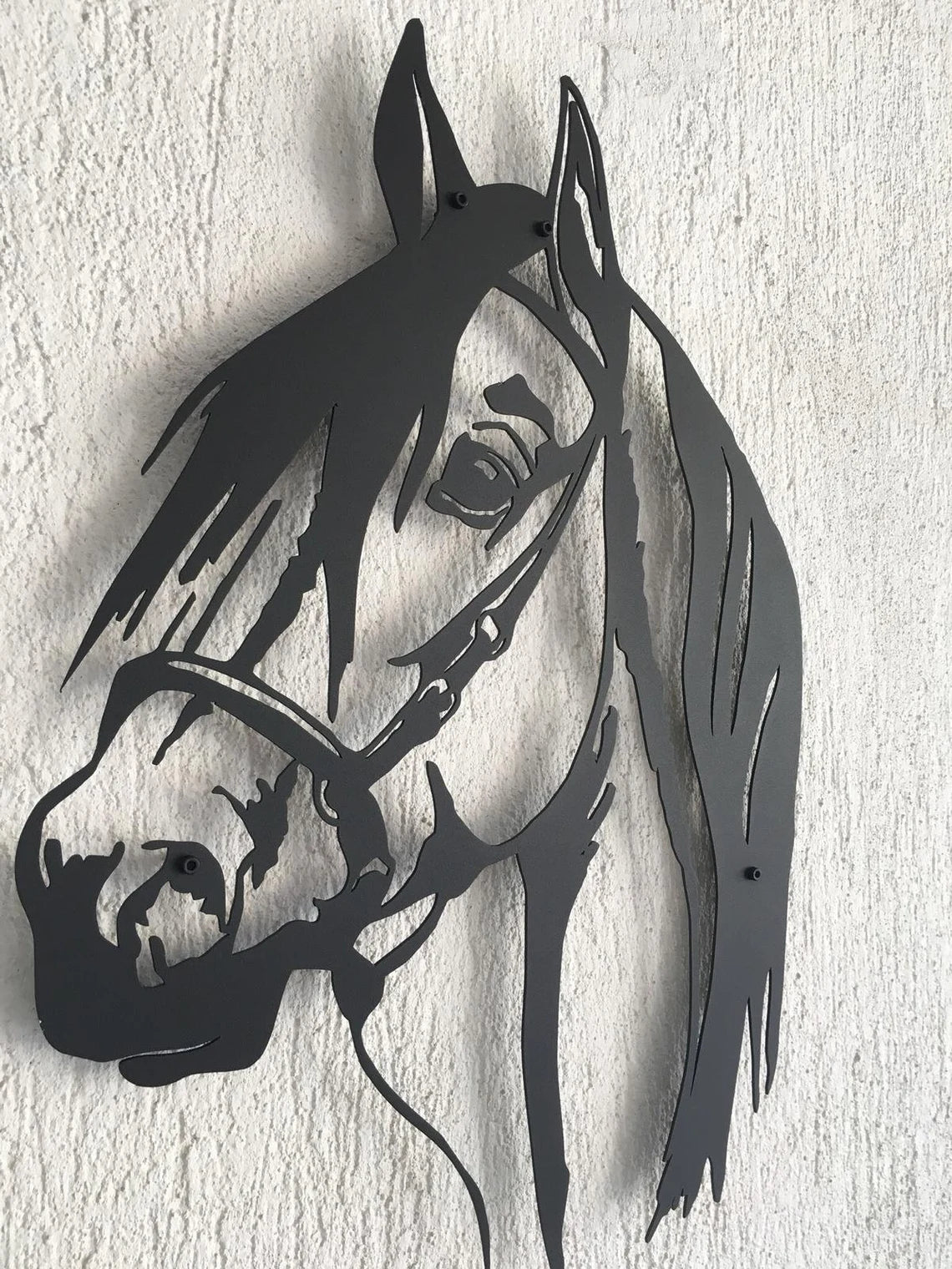 Metal Horse Face Wall Decor