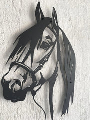 Metal Horse Face Wall Decor