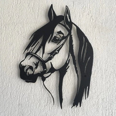 Metal Horse Face Wall Decor