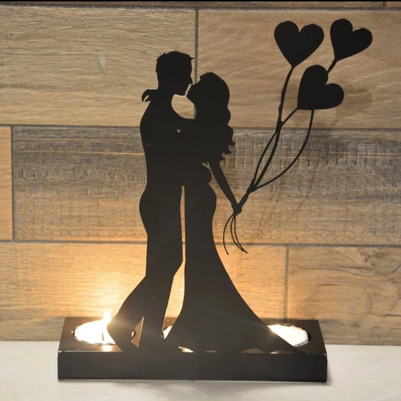 Decorative Love Metal Candle Holder