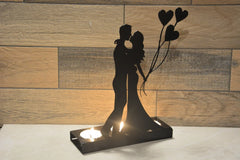 Decorative Love Metal Candle Holder