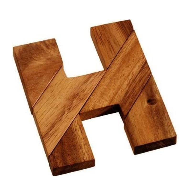 H Puzzle Wooden Brain teaser