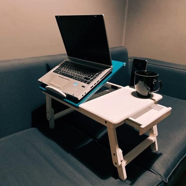 Multi Height Laptop Table with Cup & Phone holder