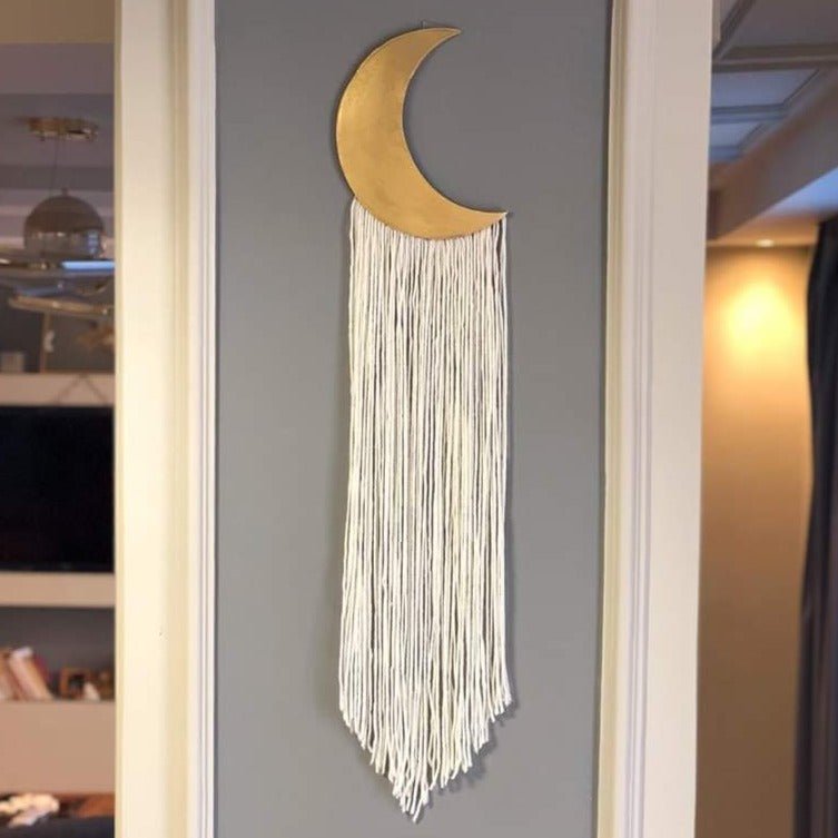 Makrameah Gloden Helal shape for Stylish home decor